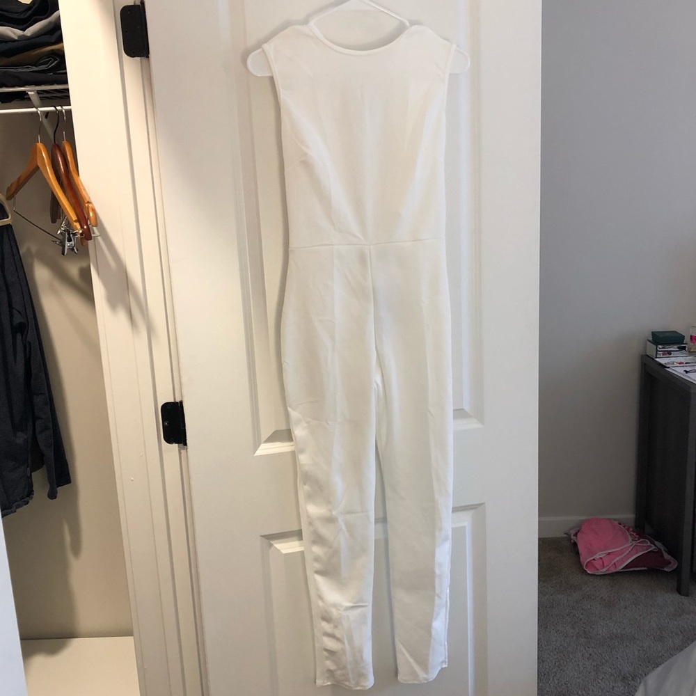 BooHoo White jumpsuit